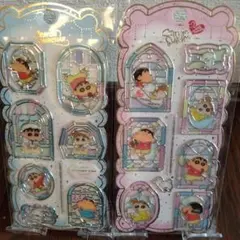 クレヨンしんちゃん　ステンドグラス風シール2枚セット【海外版正規品】