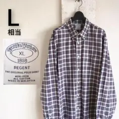 BROOKS BROTHERS　長袖　BDシャツ チェック柄　　REGENT　L