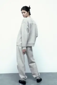65. ZARA ザラ トレーナー スウェット グレー