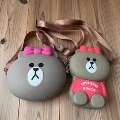 【2点セット】クマ シリコンポシェット 子供用 ショルダーバッグ Q UNCLE