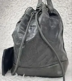 CHANEL ラムスキン　巾着 ショルダーバッグ ココマーク　ポーチ付のサムネイル