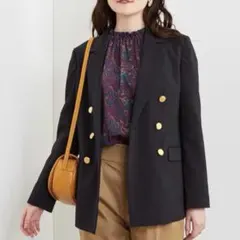 美品✨ グリーンレーベル FM TW 6Bダブル 金ボタン 紺ブレ 40