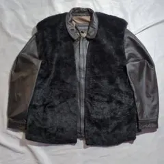 80s ユーロ フェイクファーベスト ビンテージ