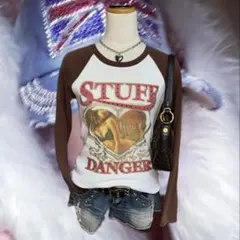 ✩INGNI✩2000s y2k❤️ イング ラグラン ストーン ロンT