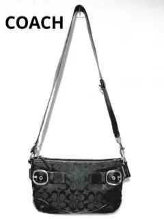 美品　COACH 黒　ショルダーバッグ メッセンジャーブラックバッグ　黒バッグ