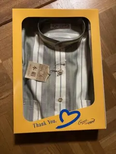 ZEALZIP シルク100%ストライプシャツ M