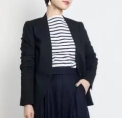 グリーンレーベルリラクシング　ハンドウォッシュ　ノーカラージャケット　黒　L