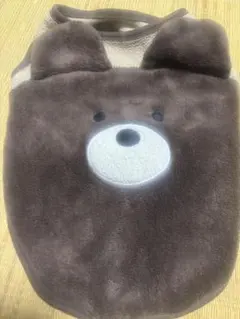 クマの顔デザイン フリース犬服 Mサイズ