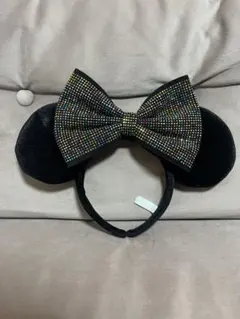 ディズニーランド　カチューシャ　ミニー　ラインストーン　カラフル　マルチカラー