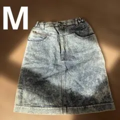 レトロ古着 デニムタイトスカート 淡いブルー