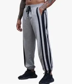 [Ｔｉａｎｎ] スウェットパンツ サイドライン ジョガーパンツ サイズL