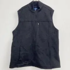 ジョージ フリースベスト スタンドカラー ノースリーブ 3L 黒 ビッグサイズ
