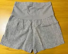 無印良品　マタニティ　ショートパンツ　Lサイズ　リネン/麻