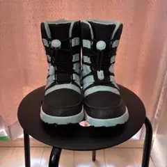 子ども用スノーボードブーツ 黒/水色