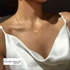 一粒c クロス ゴールド 繊細チェーン サージカルステンレス ラスト1✨ 金アレ