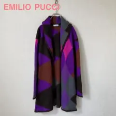 EMILIO PUCCI アーガイル柄 ニットカーディガン イタリア製のサムネイル