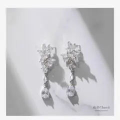 Bell Church キュービックジルコニア シルバー　ピアス