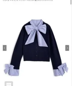 ボウタイ袖リボンニットトップス[fs29a]