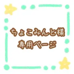 ちょこみんと様専用ページ