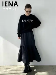 IENAイエナ ラクーンMIXロゴニットプルオーバー