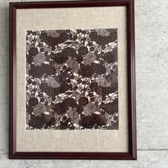 伊勢型紙切り絵 額装品 花柄 和風 インテリア 伊勢型紙』扇形切り絵 花と車のデザイン - メルカリ