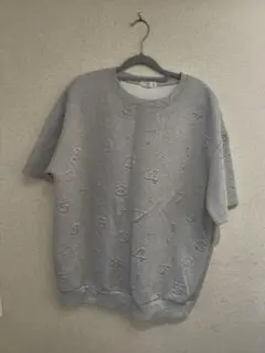 FASHION 数字柄 半袖Tシャツ グレー