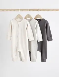 NEXT リブ生地ロンパース3点セット 62cm