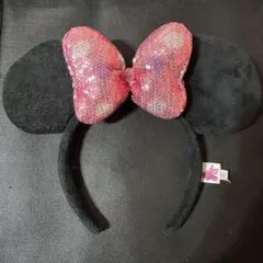 ディズニー ミニー カチューシャ スパンコール ピンクのサムネイル