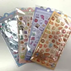 ☆ボンボンドロップ風シール ぷくぷく　3D 立体シール　4枚セット