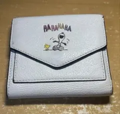 COACH スヌーピーコラボ 三つ折りミニ財布ホワイト