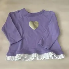 petit main 紫色 ハート Tシャツ　90センチ