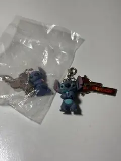 Disney Stitch チャーム ストラップ 2種セット　当時物