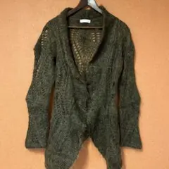 LALTRAMODA ラルトラモーダ　モヘアカーディガン　ダークグリーン