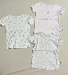ベビー肌着 3枚セット ピンク系 95cmまで