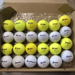 Srixon ゴルフボール 24個セット白黄 ロストボール