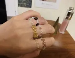 指輪　ビーズアクセサリー　6個セット