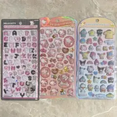 산리오 シール 3種セット 묶음 판매 ボンボンドロップシール