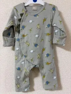 【美品】petit main 恐竜柄ロンパース 80 ロンパース　ベビー