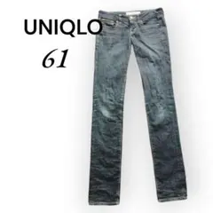 スキニーフィット❣️ローライズ ダークブルー デニム ユニクロ UNIQLO