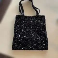スパンコール 黒 トートバッグ