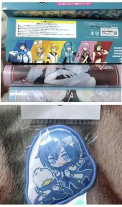 初音ミク フリューくじ G賞 クリアポスター ふわふわバッジ