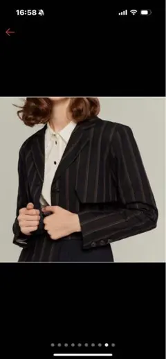 WAIST TUCK TAILOR ジャケット ネイビー ストライプ　完売品！ WAIST TUCK TAILOR ジャケット ネイビー ストライプ 完売品！ - メルカリ