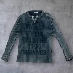 00s y2k グランジ リブニットトップス vintage ユニセックス