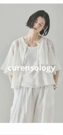 curensology フレアー2wayニットプルオーバー　ホワイトのサムネイル