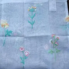 花柄刺繍 カフェカーテン
