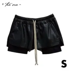 RICK OWENS フォグレザーショーツ風 ブラック ゆいぴす着用 S - メルカリ