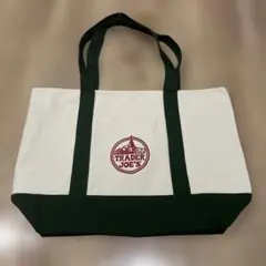 TRADER JOE'S エコバッグ ホワイト/グリーン