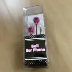 Ball Ear Phone ピンク ハート型 イヤフォン