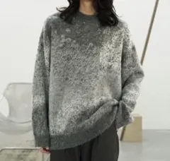 MOHAIR BLEND JACQUARD SHAGGY KNIT