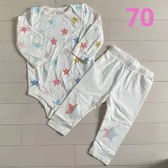 【新品】70cm babyGap 星柄♡ロンパース&レギンスセット　セットアップ